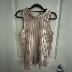 Ann Taylor Sleeveless Top Champagne Color